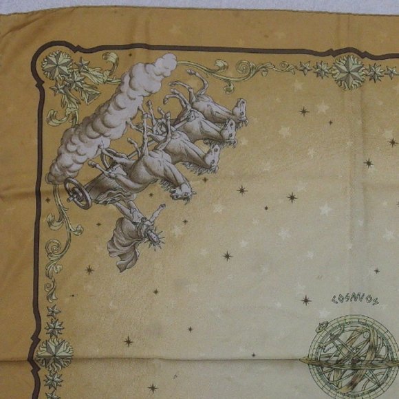 HERMES Silk Scarf Cosmos Jacquard Weave Stars 90cm - Picture 2 of 10